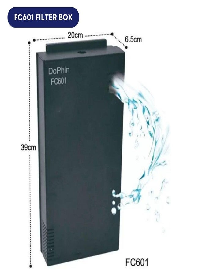 صندوق فلتر داخلي TUNAI Dophin FC-601 لأحواض أسماك الزينة | مناسب للمياه العذبة والمالحة | معدل التدفق: 670 لتر/ساعة | مناسب لأحواض سعة 130 لترًا - Image 3